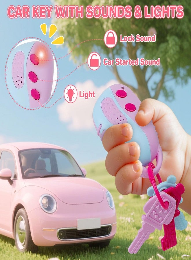 deAO Play Purse for Little Girls, Toddler Purse with Toy Camera Includes Handbag, Wallet, Pretend Make up Birthday Gift for Kids Girls 3 4 5 6 + - Image 3